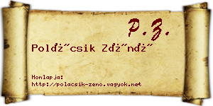 Polácsik Zénó névjegykártya